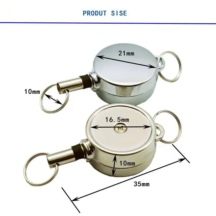 High beauty small fresh mini telescopic key chain easy to pull buckle certificate hanging buckle anti-theft key chain