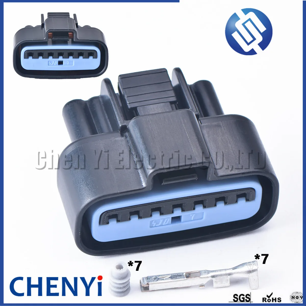 Sensor de fluxo de ar com conector automático à prova d'água de 7 pinos 08061010   plugue PB536-07027 PB 53607027   Para Mitsubishi Lancer Evolution Outlander