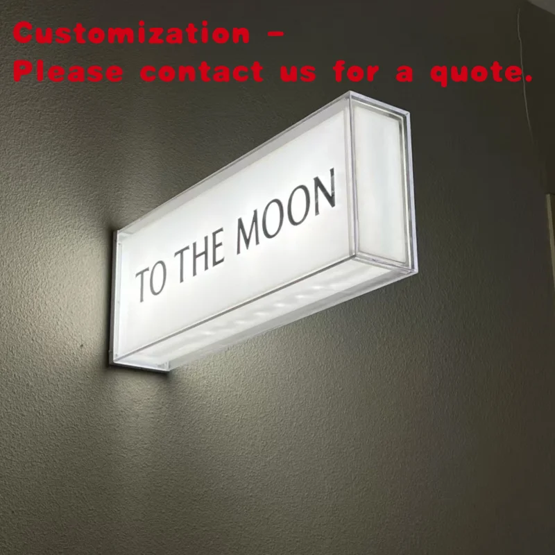 custom.Customized LED Light Box Fast Delivery Acrylic Neon Signage Outdoor Business Decor Hanging Installation Sign Boa