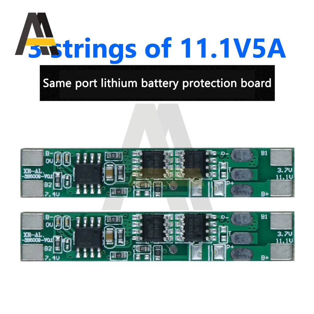 Placa de proteção do carregador de bateria de lítio 3s 5a 11.1v bms 18650 com tira de níquel solda porta comum para banco de potência diy