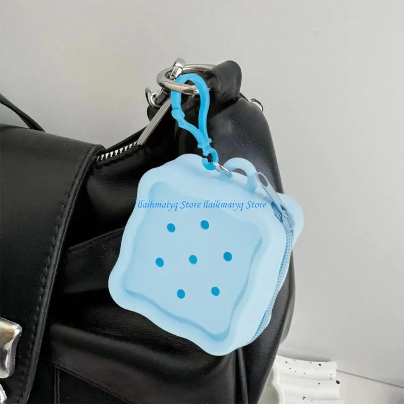 

573B Convenient Kids Zipper Coin Purse Silicone Cartoon Money For School Use