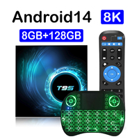 T95 8GB 128GB Smart TV Box Android 14 Bluetooth 5.4 Streaming Media Player Allwinner H313 Google Assistant Very Fast Set Top Box