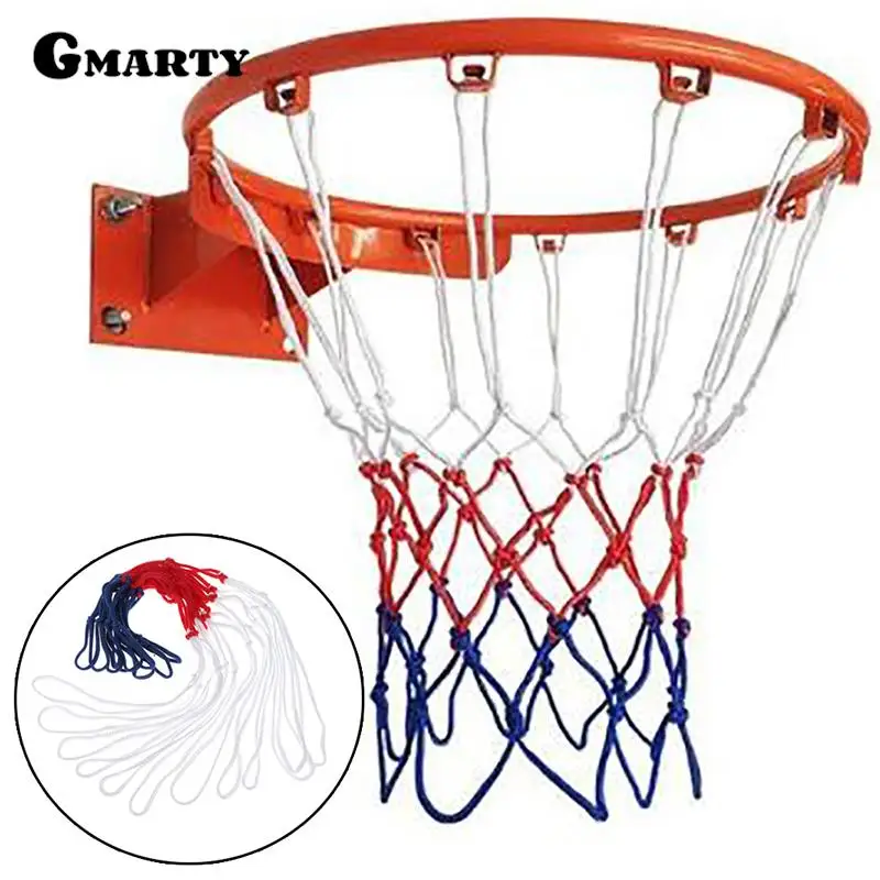 Outdoor Sports Basketball Net Standard Nylon Thread Basketball Hoop Mesh Net Backboard Rim Ball Pum 12 Loops