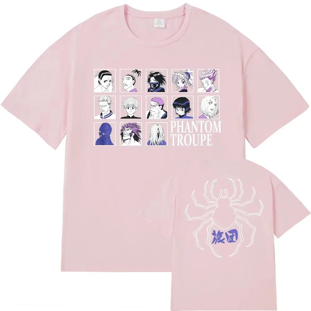 Hunter x Hunter Anime T-Shirt Hisoka Chrollo Phantom Troupe Clothes Plus Size Cotton Men Women Sleeve Graphic Tee Streetwear Top