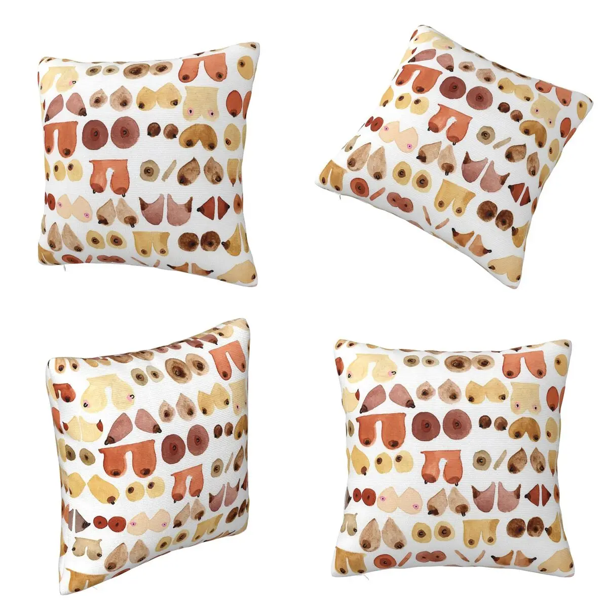 

Boob Love Original Breast Watercolor Square Pillowcase Cushion Cover Pillow Case Throw Pillow Cover for Home Sofa Living Room
