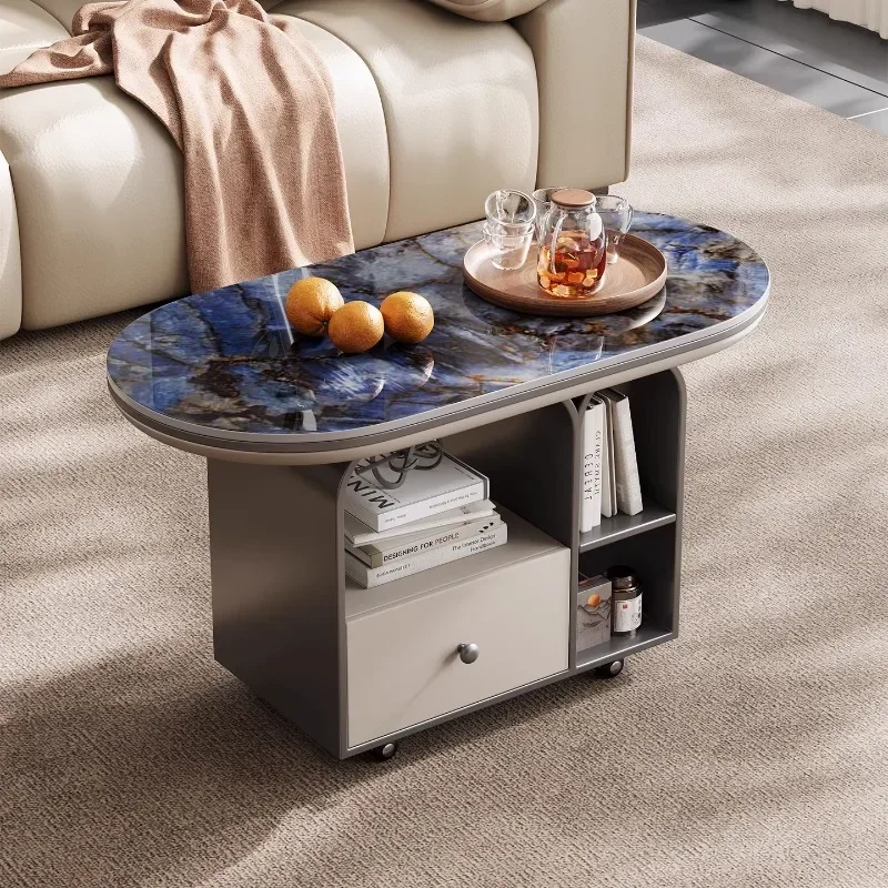 Luxury Living Room Coffee Table Small Modern Storage Clear Drawers Side Table Unique Moving Mesas Bajas Postmodern Furniture