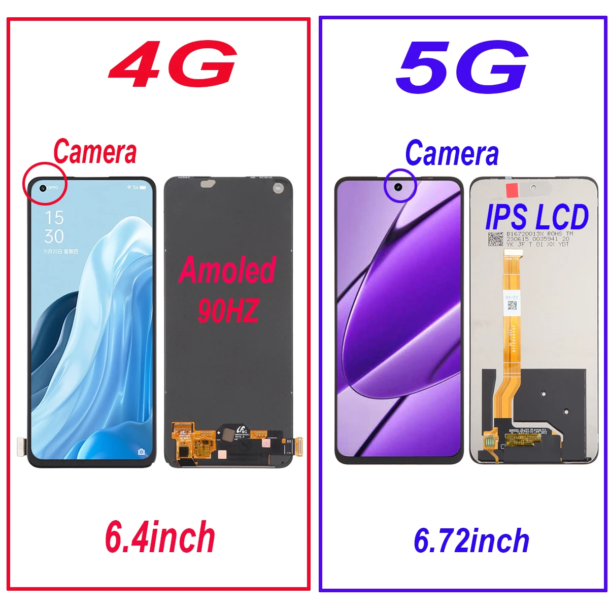 AMOLED For Realme 11 4G 5G RMX3780 RMX3636 LCD Display Touch Screen Replacement Digitizer Assembly