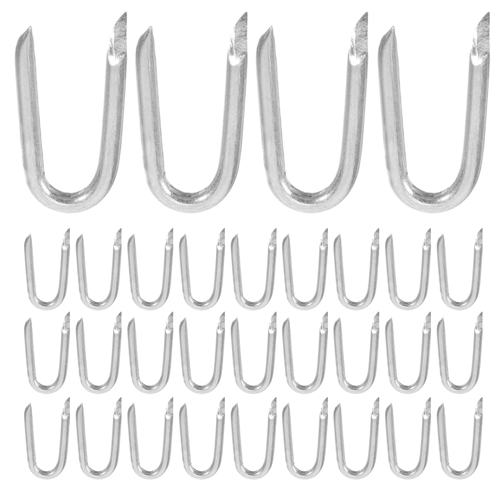 200Pcs U-Shaped Nails Heavy Duty Fence Staples for Securing Wire Fencing Wooden Fence Fixing Nails Strong Wire Fencing Fasteners