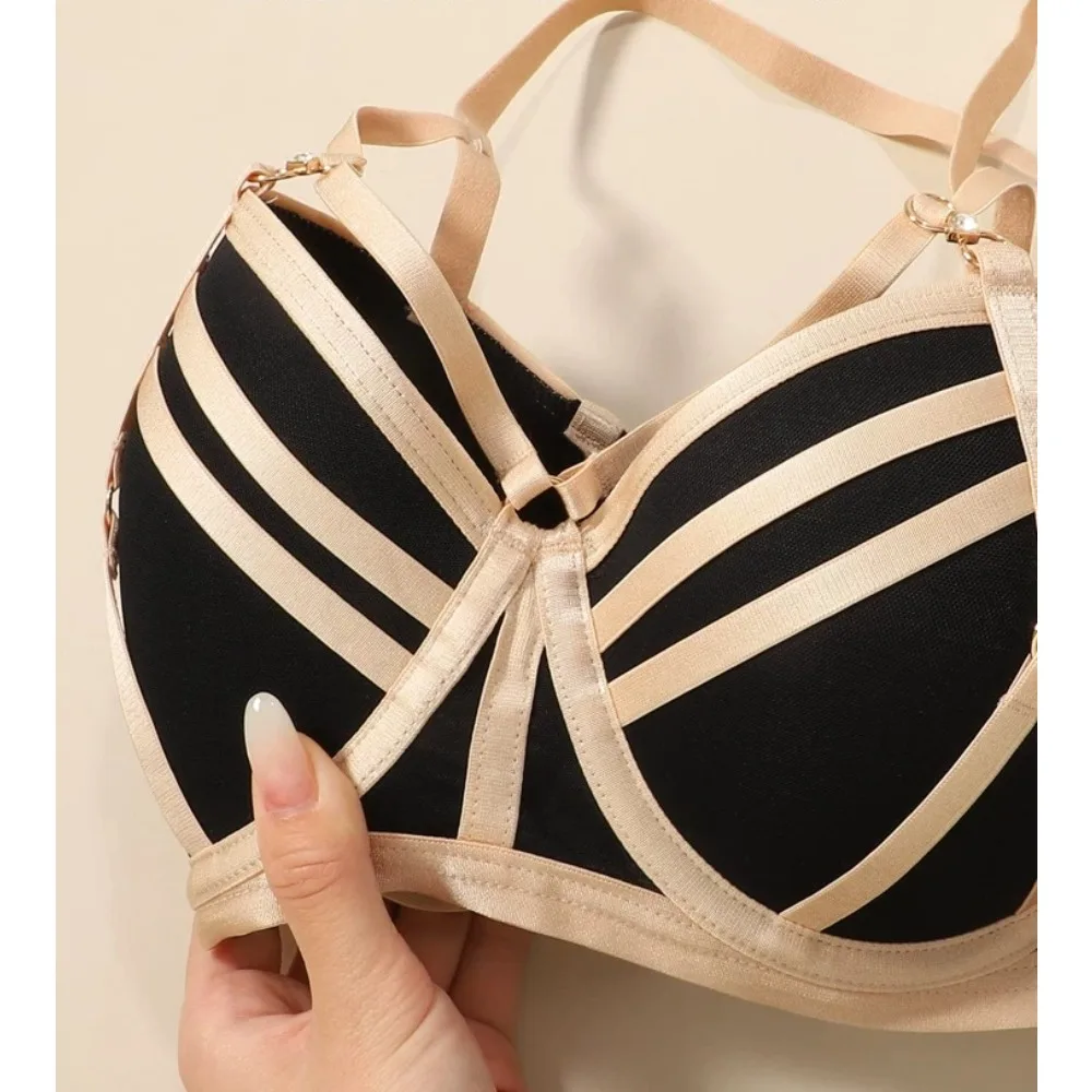 Push Up Bra Thick Cup Comfy Round Manga Breast Bra Sexy Plus Size Lingerie Lift Side Support Anti Sagging Underwear For Women
