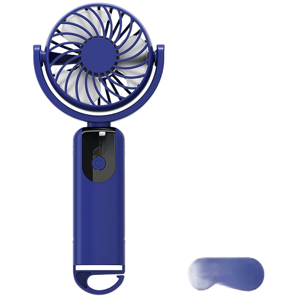 For MINI Fan with Digital LED Display Screen 5 Speed Adjustable Rechargeable Battery 3-6 Hours Runtime Carabiner for Desk Use