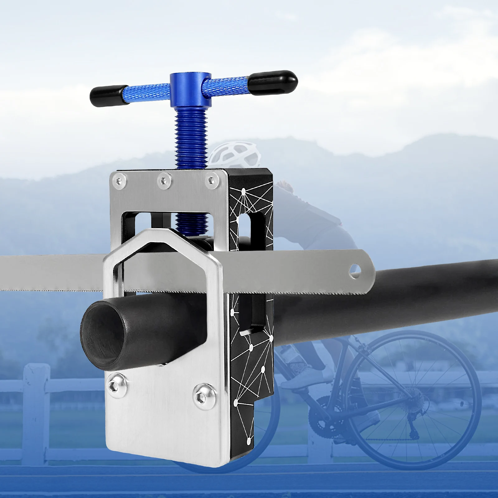 

Направляющая для велосипедной пилы Прочная направляющая для велосипедной пилы Простой в использовании Эффективный инструмент для резки велосипеда для резки руля Направляющая для велосипедной пилы для велосипеда