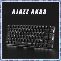 AJAZZ Ak33 Gaming Keyboard 82 Key Rgb Backlit Office Computer Laptop Peripherals Wireless 2mode Wired Bluetooth Keyboard ﻿