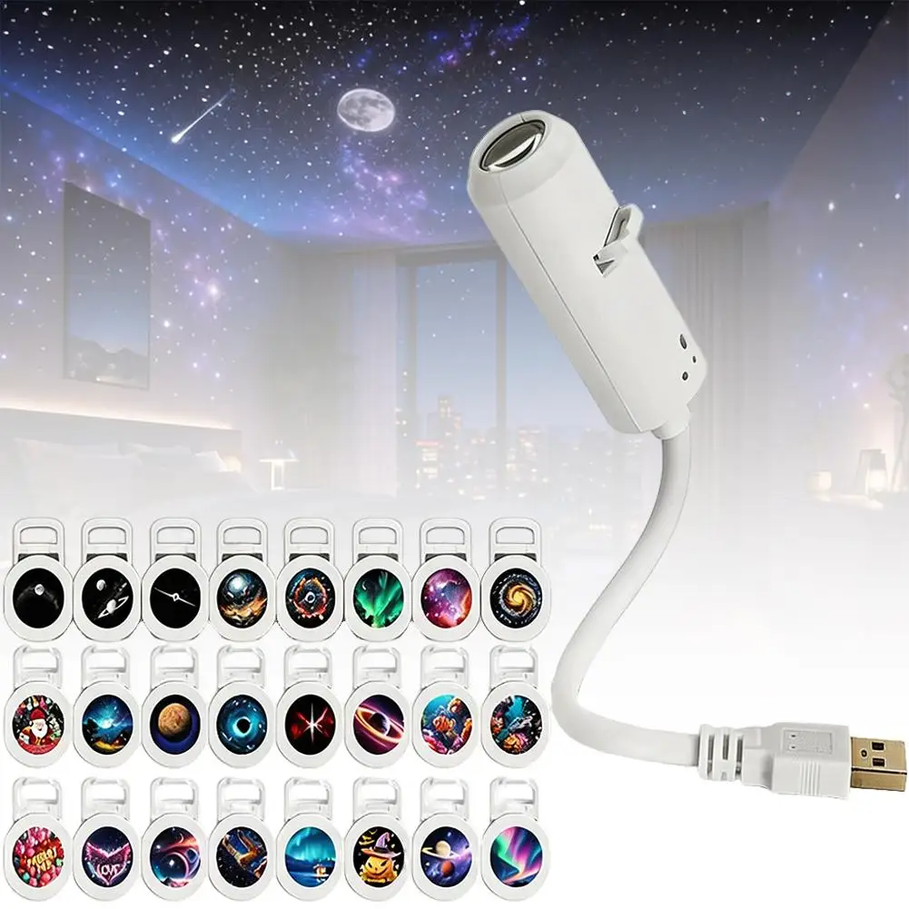 New Galaxy Projector Light Mini USB Car Interior Ambient Lamp Galaxy LED Starry Sky For Party Home Bedroom Decoration