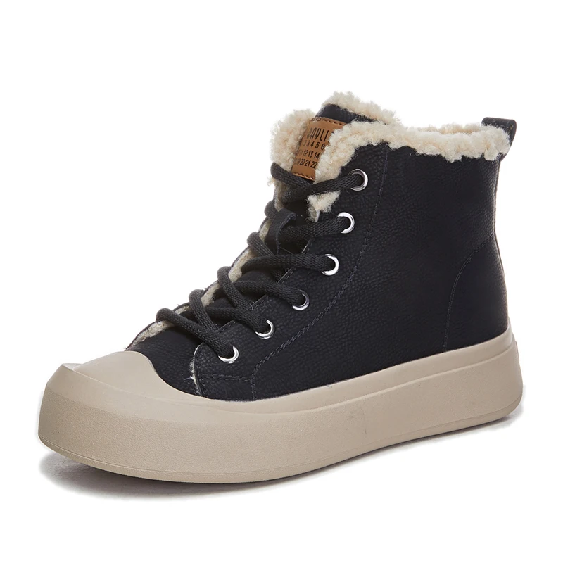 Stivali da neve da donna in vera pelle Sneakers di alta qualità stivali invernali caldi stivaletti da esterno impermeabili antiscivolo Plus Size