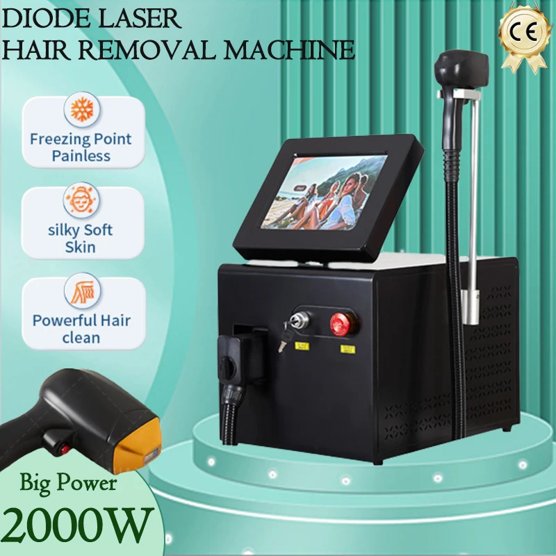 

2000W ice Titanium Diode laser 3 waves 755 808 1064nm hair removal permanent epilation Professional Permanent L-aser Hair Remov