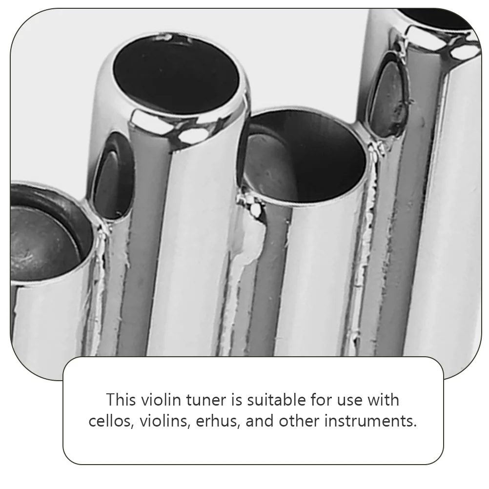 

2pcs Stainless Steel Violin Tuners Metal Pitch Pipe For Violin Cello Erhu Accurate Tuning Tool Durable Adjustable Instrument