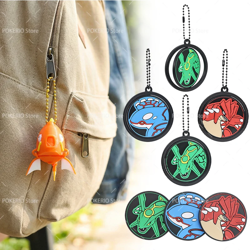 Chaveiro de Figura Pokémon Magikarp do Jogo Anime, Impresso em 3D, com Kyogre, Groudon, Rayquaza, Ímã de Geladeira, Chaveiro para Bolsa e Pingente para Carro
