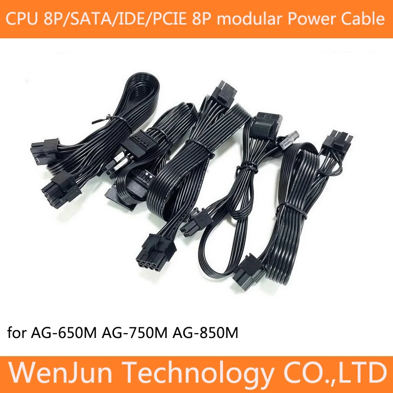 High Quality PCIe 6+2Pin CPU 8Pin(4+4) 3 SATA / 3 IDE Power Supply Cable for Apexgaming AG-650M AG-750M AG-850M