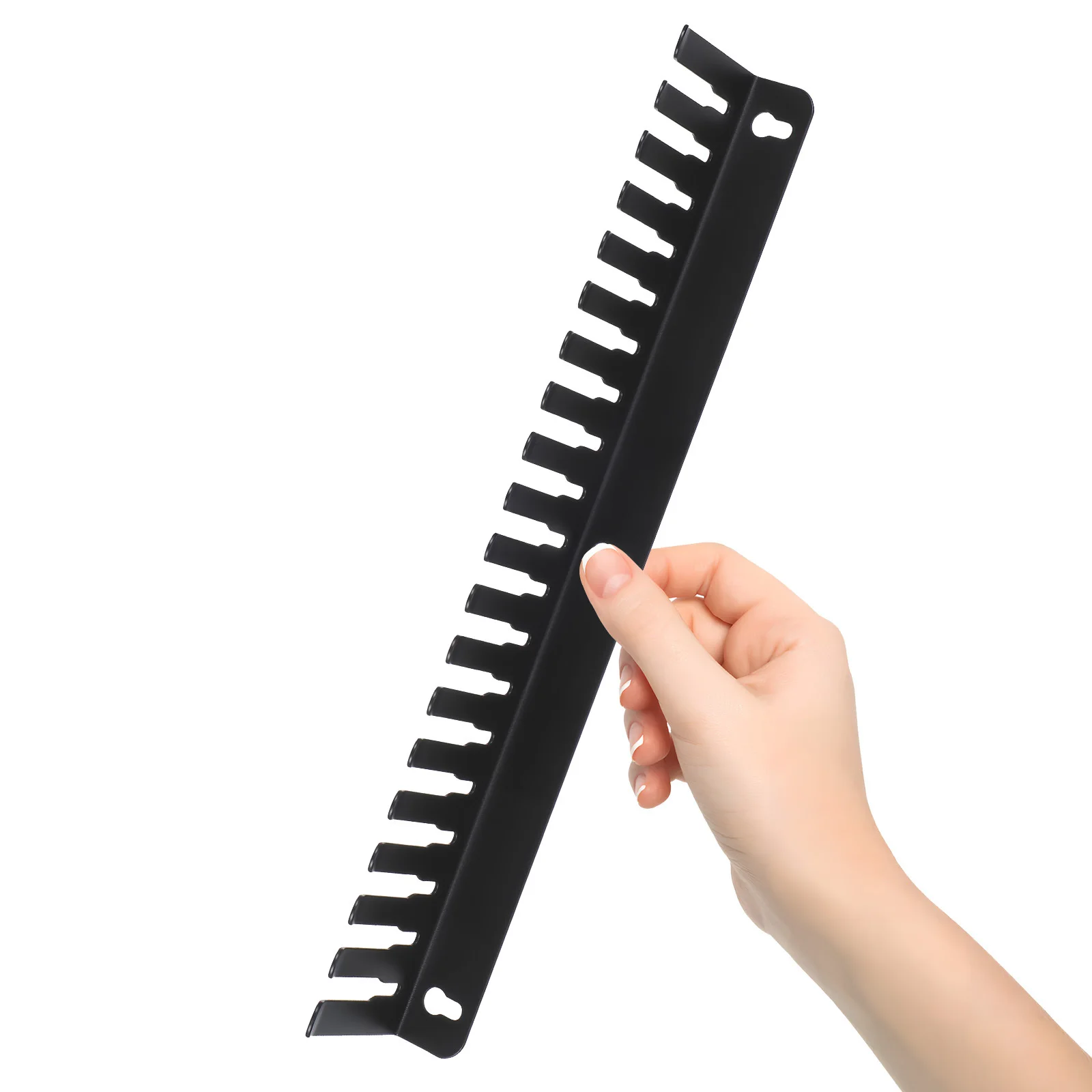 

19 Slots Wall Mounted Cable Organizer Metal Electrical Wire Bracket 5.5Mm To 9.5Mm Cord Holder For Office Home Studio Cable