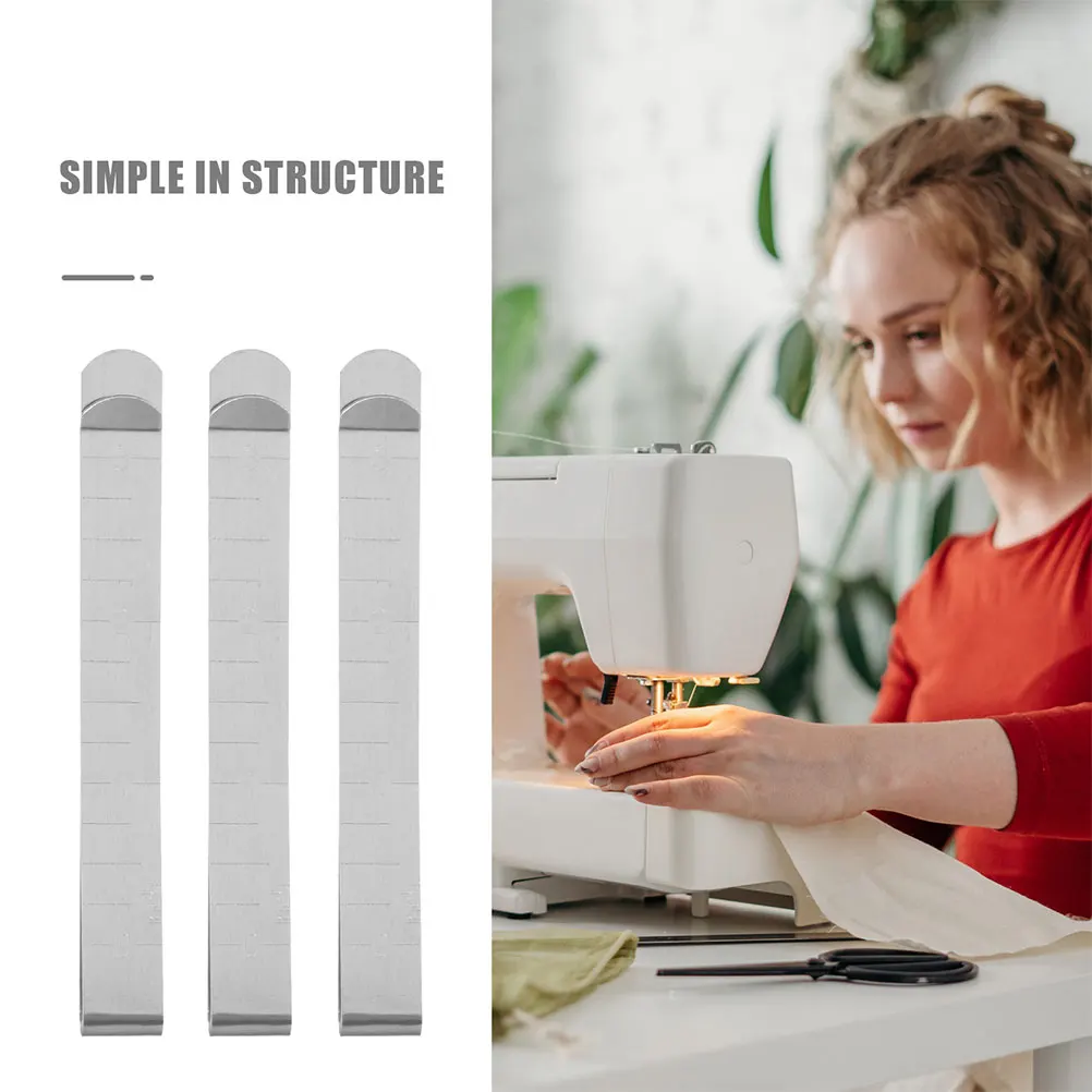 10pcs Metal Sewing Clips 3 Inch Ruler Quilting Fixing Clamps DIY Knitting Hemming Marker Garment Craft Storage Practical