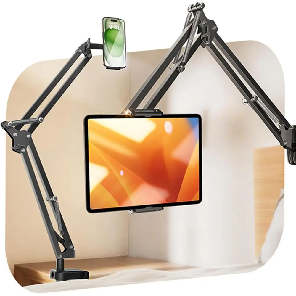 

Ультрапрочная подставка для планшетов с двойным креплением для iPad Air, 12-го поколения и устройств 4-13-го поколения (черная)