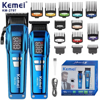 Kemei 2797 9000RPM Cordless Hair Clipper Set DLC Haircut Machine Electric Men's Beard & Hair Trimmer Barber Set