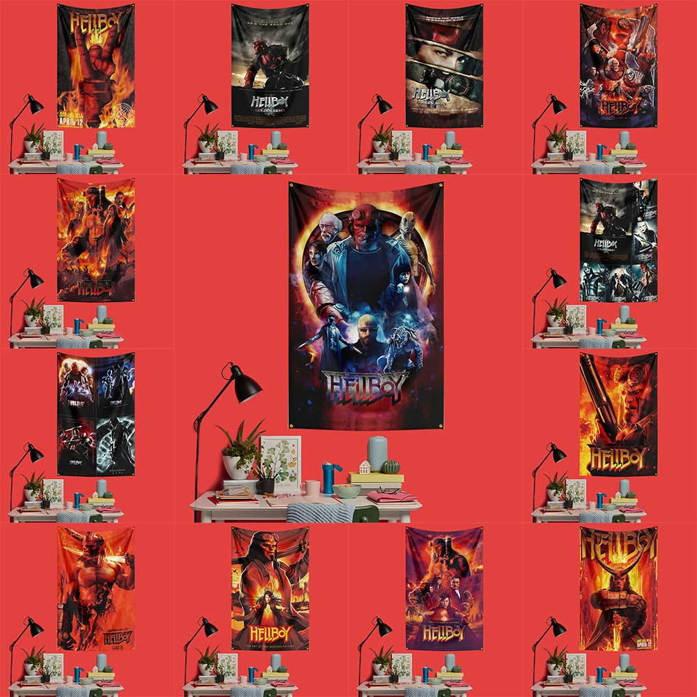 

Hellboy Inspired Flag 3x5 FT 90x150cm Polyester Decorative Banner Tapestry For Fans Bedroom Wall Decoration
