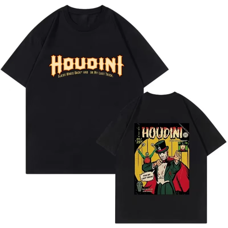 Eminem Houdini Is Back Tees Graphic Printing Women Short Sleeve T Shirt Harajuku Tshirts Unisex Vintage Streetwear Style Clothes