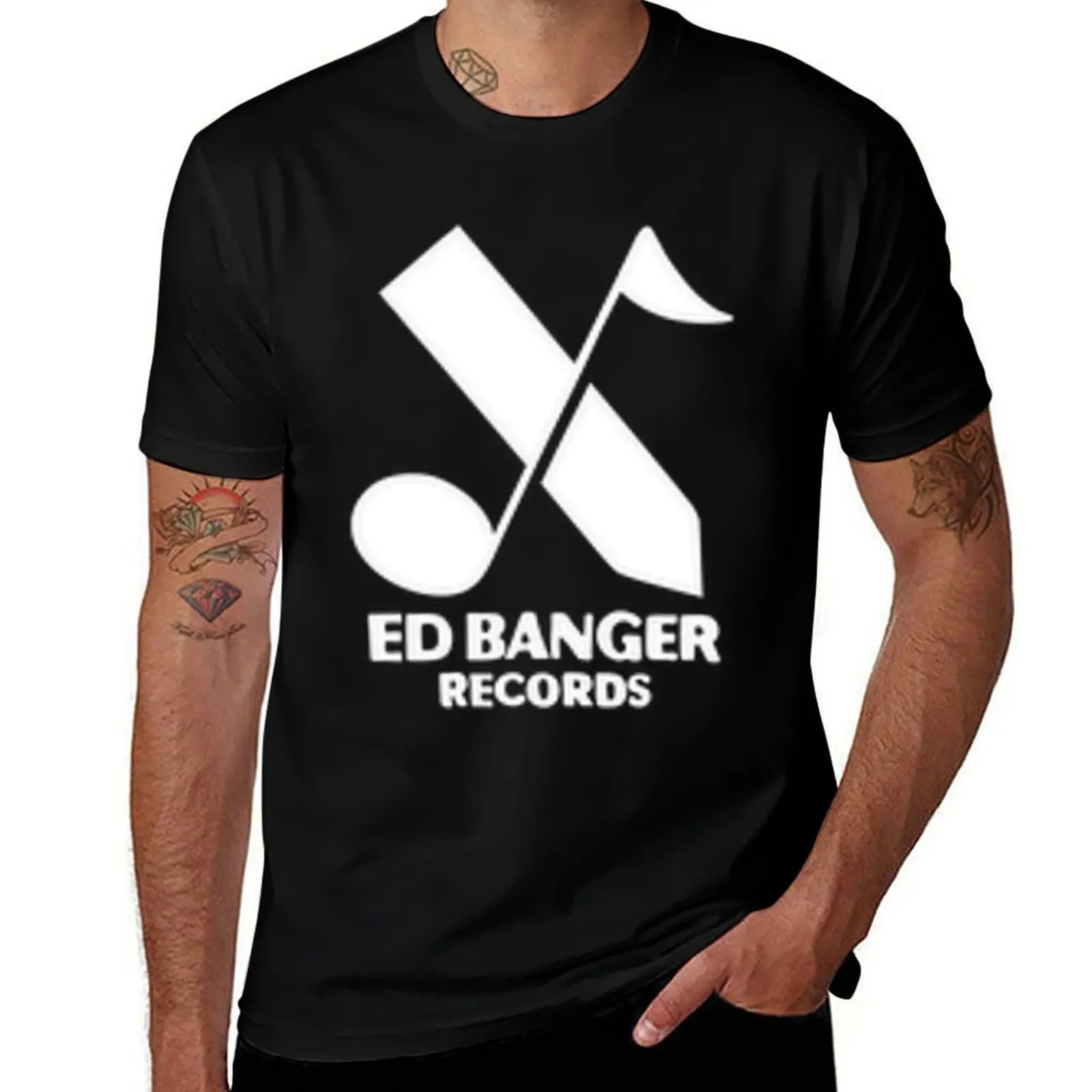 Ed Banger Records Classic T-Shirt Basic Daily Outfit Short Sleeve Tee