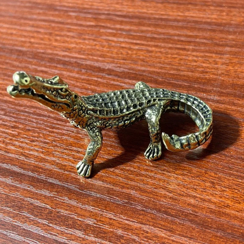 Solid Brass Desktop Ornament Office Tea Pet Small Ornament Vintage Distressed Craft