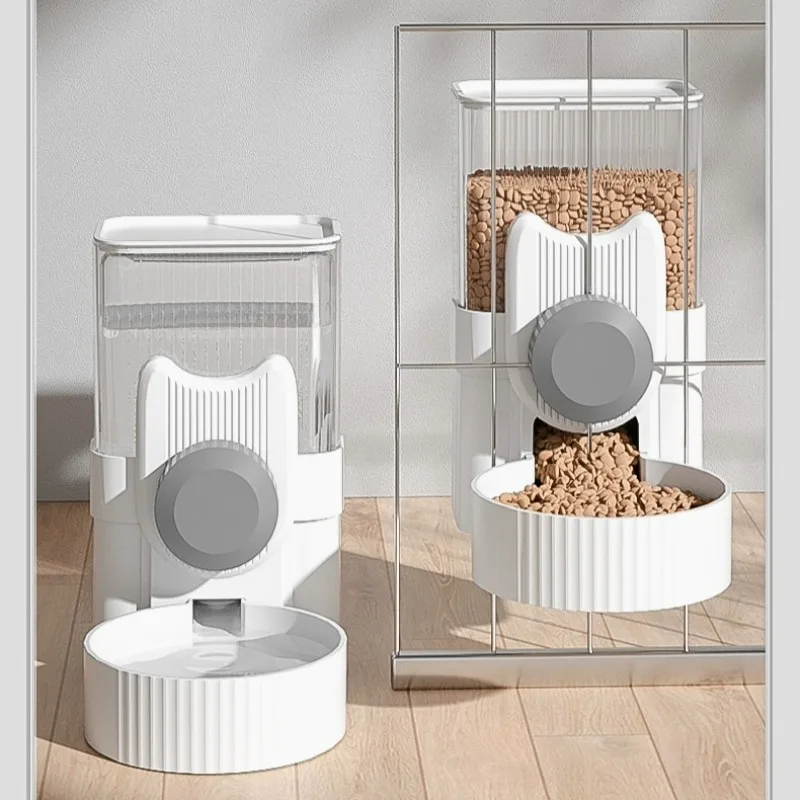 التلقائي أطباق الحيوانات الأليفة قفص معلق المغذية زجاجة ماء للحيوانات الأليفة الغذاء الحاويات وعاء موزع لمنتج تغذية الحيوانات الأليفة جرو القط #2