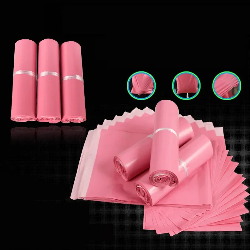 New Pink Courier Bags Big Size Frosted Storage Bag Waterproof Bag Self-Seal PE Material Envelope Mailer Postal Mailing Pack Bags