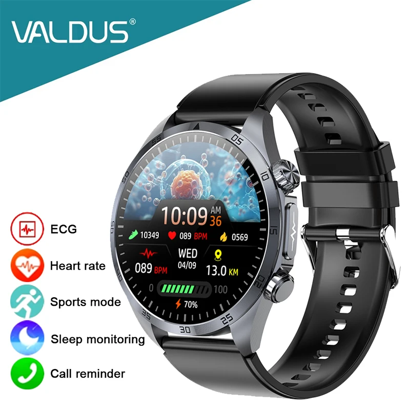 

VALDUS VE57 PRO ECG Smartwatch Man Women SOS BT Call Heart Rate Fitness Sports Tracking Long Battery Life 2025 New Smart Watch