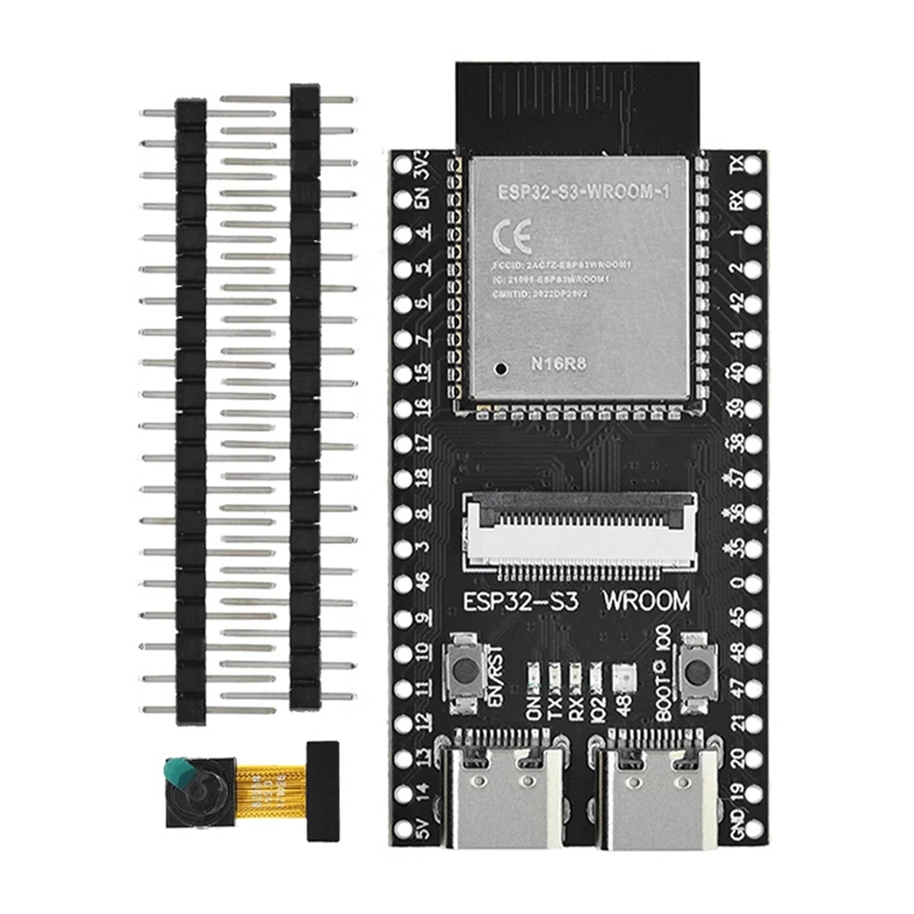 ESP32-S3-WROOM CAM Development Board Python C Code WiFi BT Module Detailed Tutorial Example Projects with OV2640 Camera