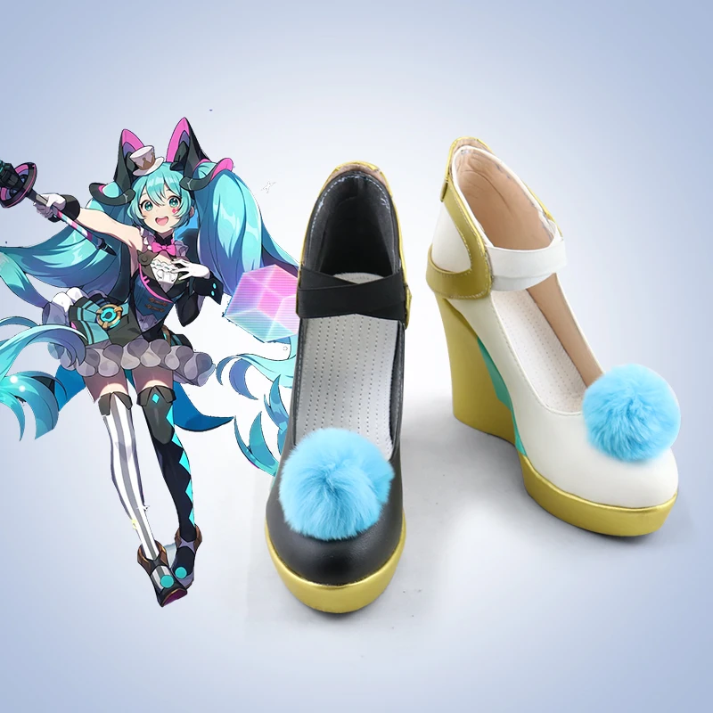 

Обувь для косплея Hatsune Miku Magic Future 2019, костюм цирковой песни, обувь для женщин и мужчин, обувь для представлений Hatsune Miku Cos из аниме