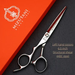 MIZUTANI Left hand sissors professional barber scissors Barbershop hair cutting tools 440C steel set of 6.0-6.5-6.8 inch