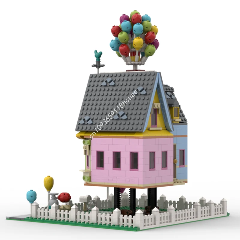 1281pcs MOC Drijvende 'Up' Huis Disneying Bouwstenen Kerst STEM Educatief Master Serie Collector Edition Model Gift