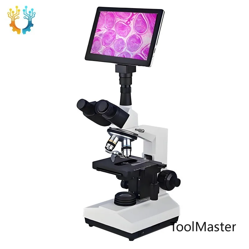

【2026】WEIAI LED Light HD Screen 1600X Lcd Digital 5 Million Camera Hospital Clinic Lab School Usb Biological Trinocular Microsco