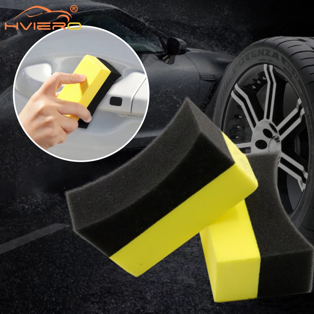 Car Cleaning Compound Multi-purposes Corner Wipe Waxing Soft Sponge Crescent Tire Brush EVA Clean Dust Auto Washing Accessories