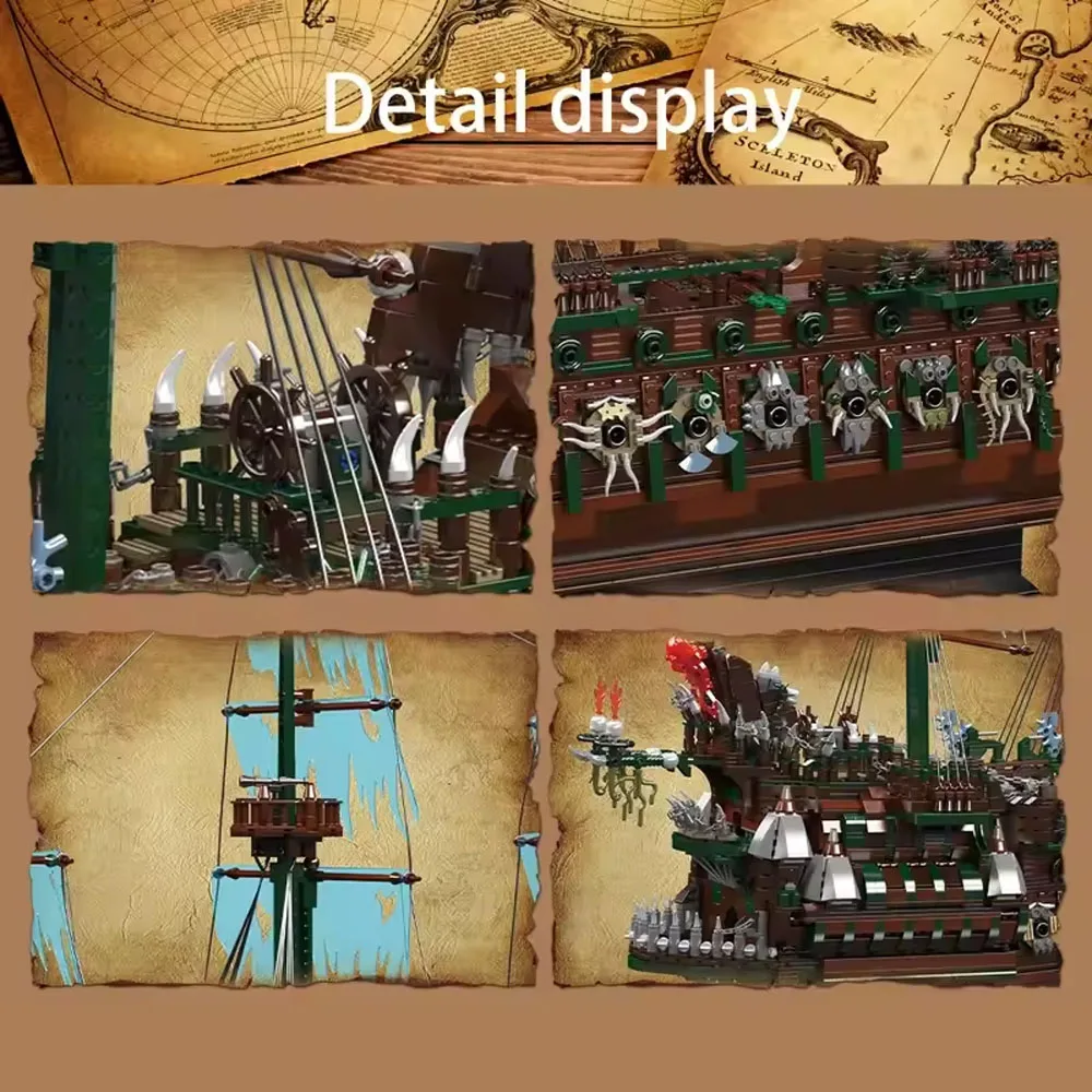 Nuovo Arrivo Anime 13218 Nave Pirata L'Olandese Volante Set di Blocchi da Costruzione MOC Giocattoli per Bambini Puzzle Regalo di Natale