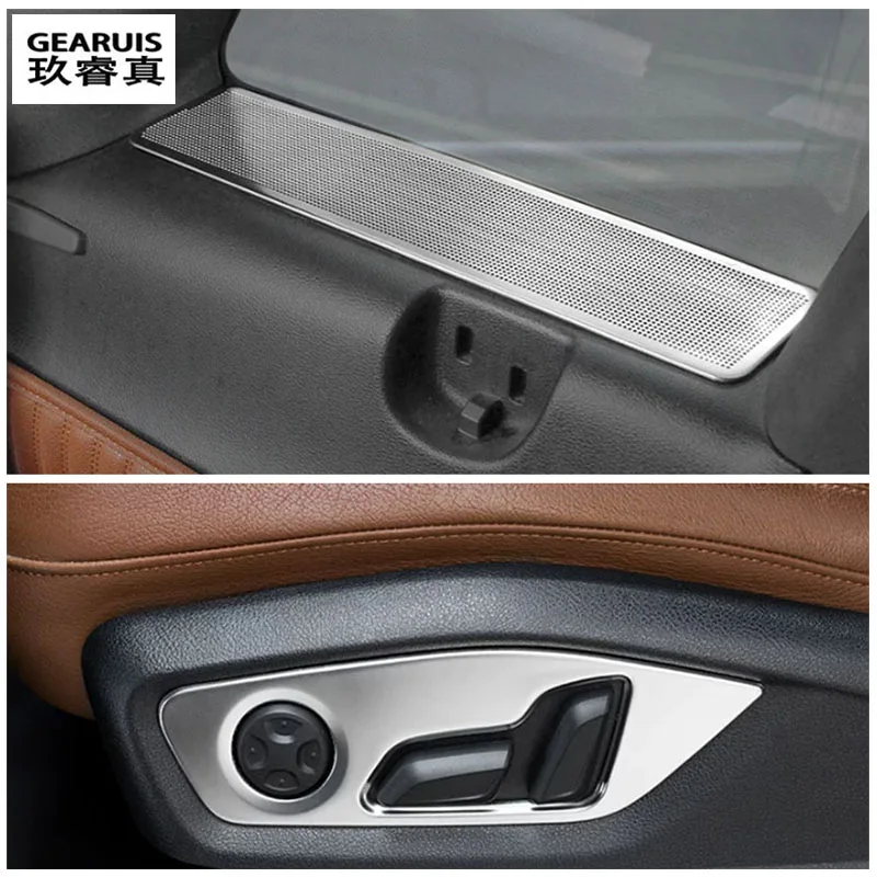 For Audi q7 4m 2016-2019 Car Inner Door Bowl Seat Adjustment Panel Frame Rear Cigarette Lighter Dual Side AC Air Outlet Sticker