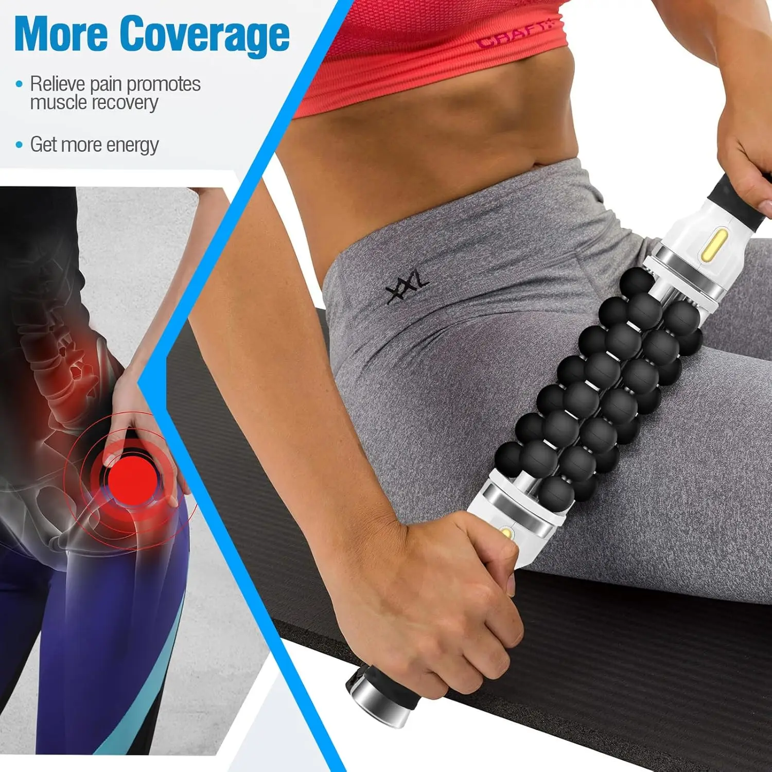 Rolling Massager Percussive Massage For Muscle Relaxation Massager, Muscle Relief and Recovery for Athletes Relieve