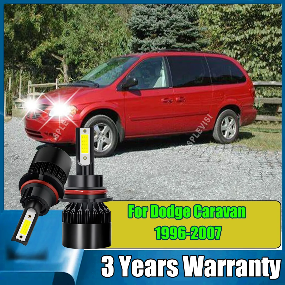 

LED Headlight Headlamps 12V Luces Long Lasting Durability For Dodge Caravan 1996-2007 1997 1998 1999 2000 2001 2002 2003 2004