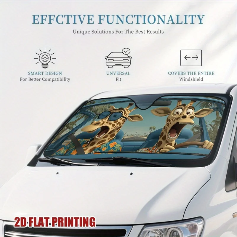 Giraffe Wild Road Trip Car Visor, Easily Adaptable to a Variety of Models, Is a Must-have Cool Driving Experience Artifact
