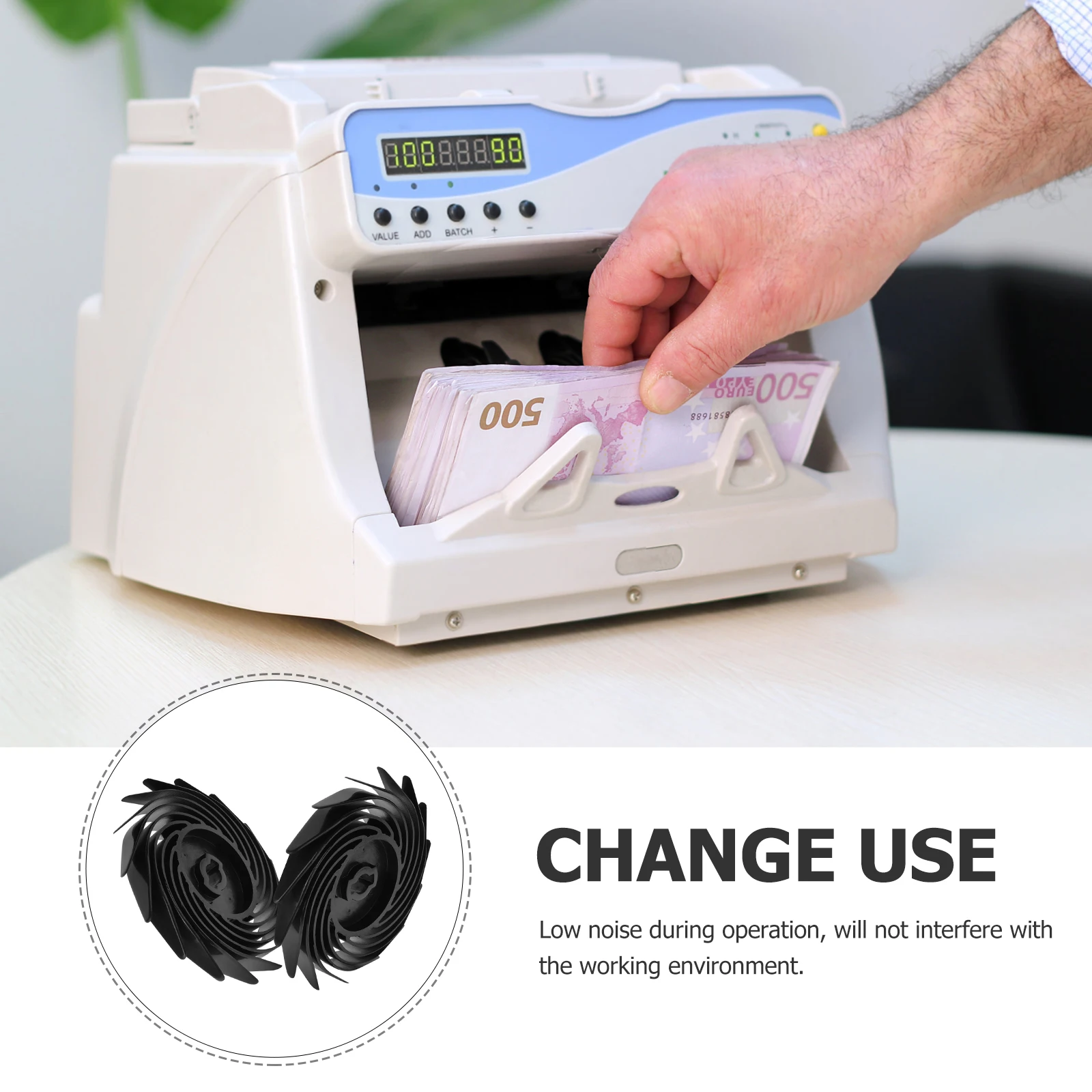 

2pcs Currency Counter Gear Replacement Plastic Wheel For Money Counting Machine Sturdy Lightweight Accessory Efficient