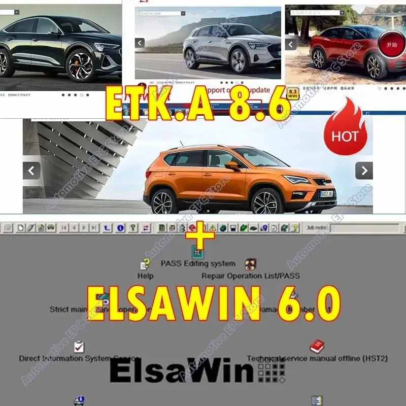 2026 Newest Etk.a 8.6 +ELSAWIN 6.0 Auto Repair Software Group Vehicles Electronic Parts Catalogue for A-udi for V-W SE/AT+SKO/DA