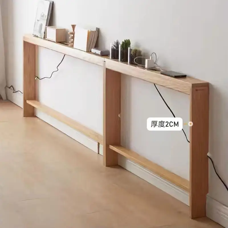 Sofa rear shelf solid wood bed end bedside narrow crevice cabinet storage cabinet long bed gap