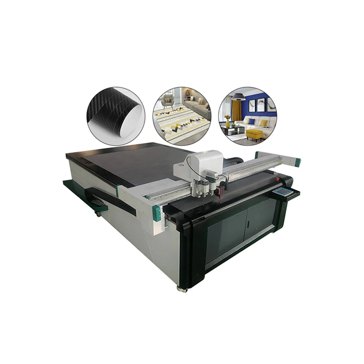 CE Certificate Cnc Cardboard Carton Box Gift PVC EVA Foam CNC Digital Knife Cutting Machine Flatbed Cutter  with V Grooving Tool