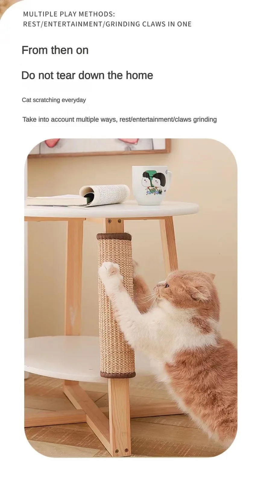 Cat Scraper  Sisal Pad  Cat Training Scratch Pad Table Leg Cat Scratcher Furniture Protection Mat Sofa Protector Scratch Carpet