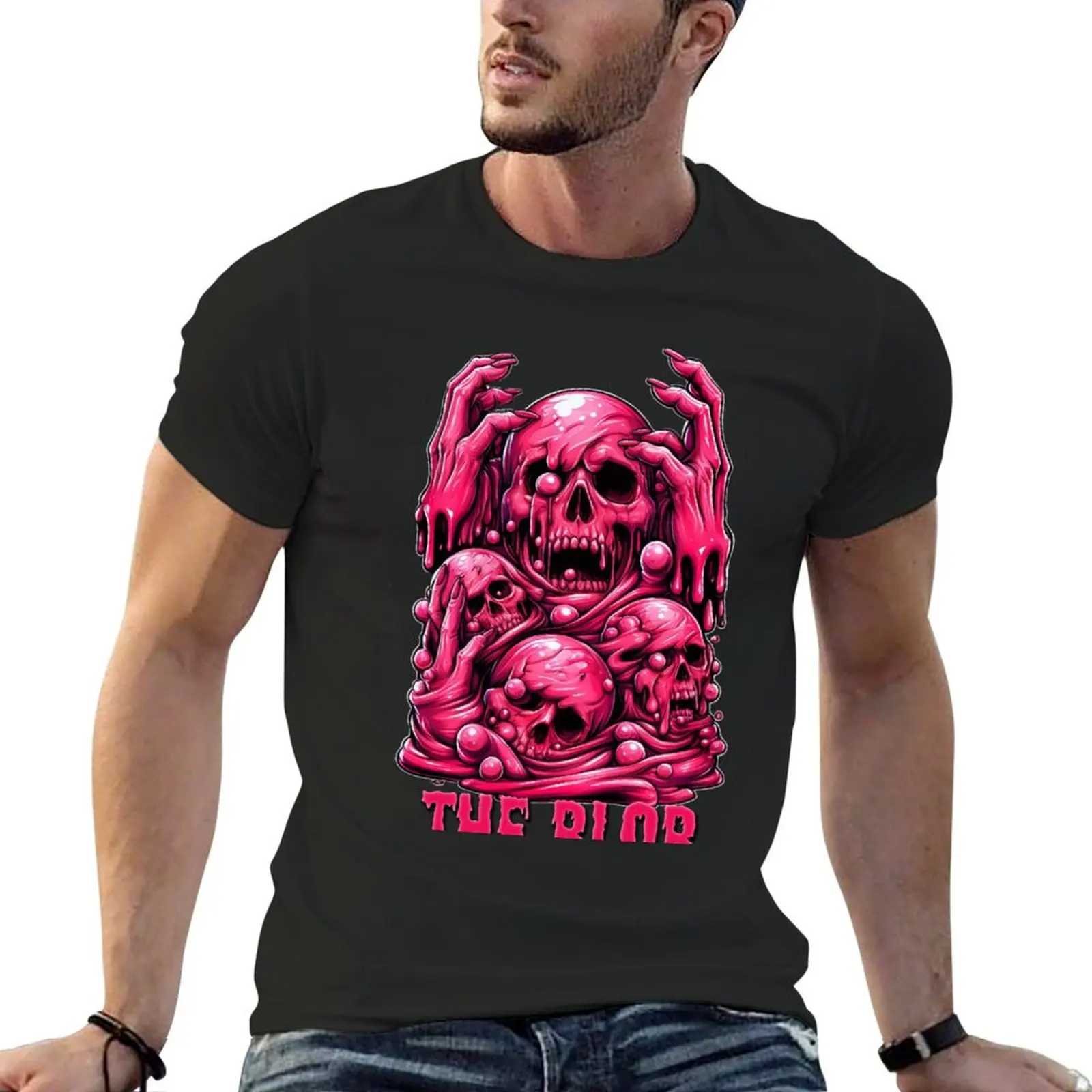 Melting The Blob Skeleton In Pink For Skeleton Lovers T-Shirt boys animal print tops sweat shirts, men